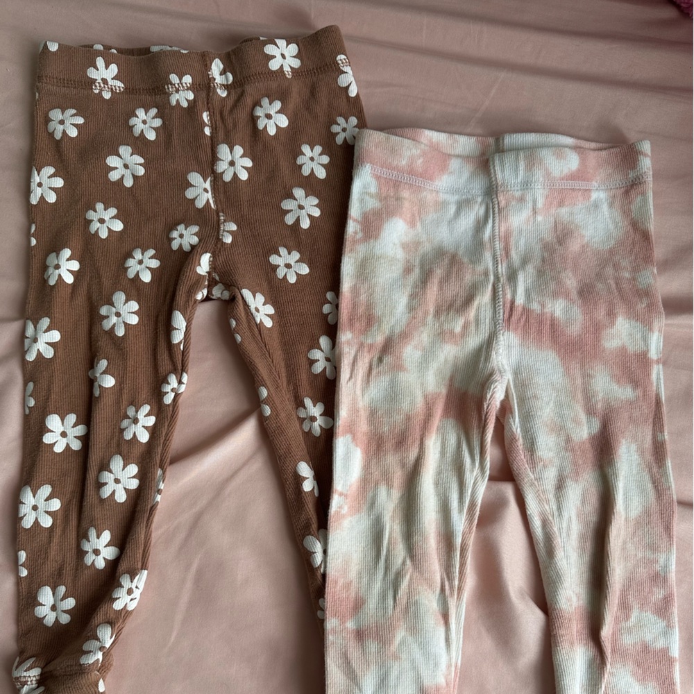 Grayson Mini 3T Floral and Tie-Dye Leggings bundle